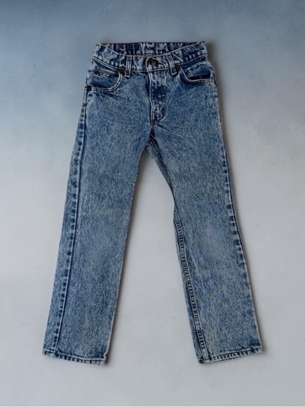 Vintage Levis Acid Wash Jeans Orange Tag Boys Sz 9